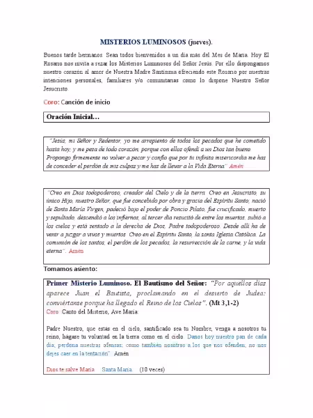 Misterios Luminosos: Un Viaje a Través de la Religión y la Fe