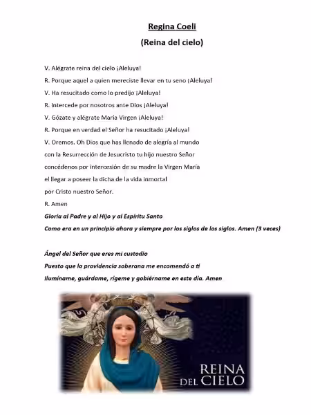 El Regin Coeli: Una Joya de la Espiritualidad y la Religión Mariana El Regin Coeli: Una Joya de la Espiritualidad y la Religión Mariana