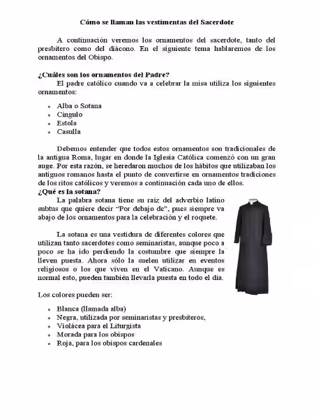 Las Vestimentas del Sacerdote: Un Vistazo Profundo a su Significado Religioso